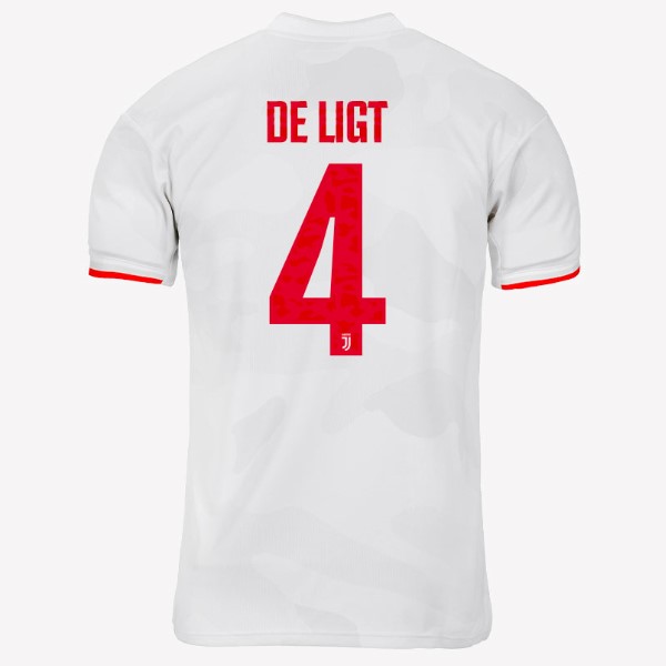 Camiseta Juventus NO.4 De Ligt 2ª 2019-2020 Gris Blanco